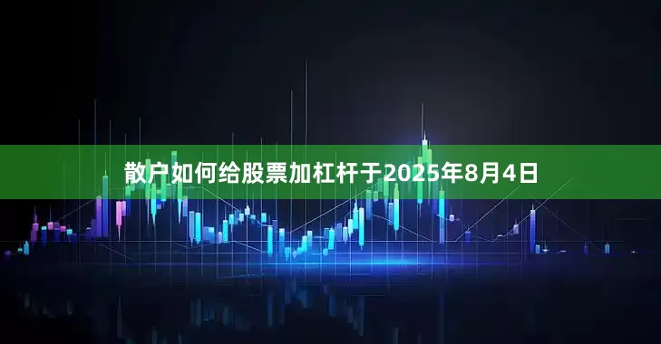 散户如何给股票加杠杆于2025年8月4日